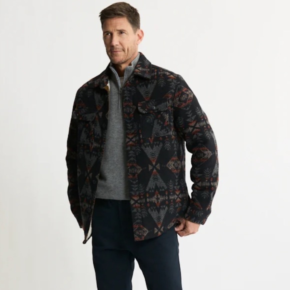 Jachs New York Multi Aztec Sherpa Lined Wool Jacket - Size XL - Picture 1 of 10